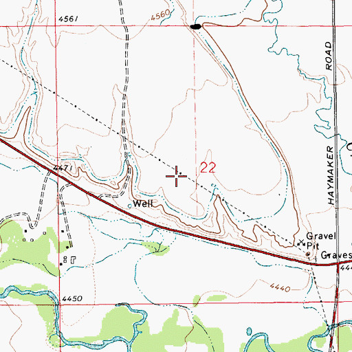 Topographic Map of 08N13E22____01 Well, MT