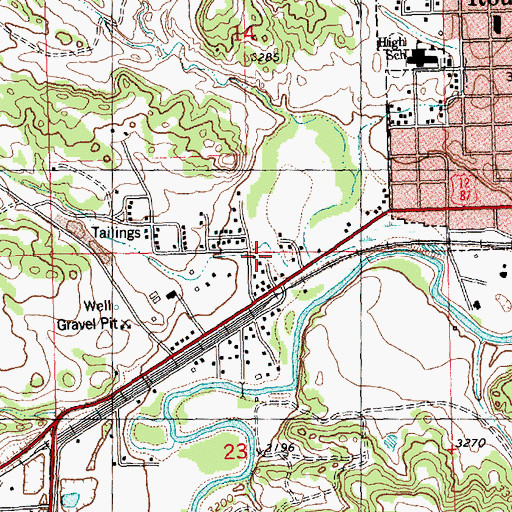 Topographic Map of 08N25E23ABBB01 Well, MT