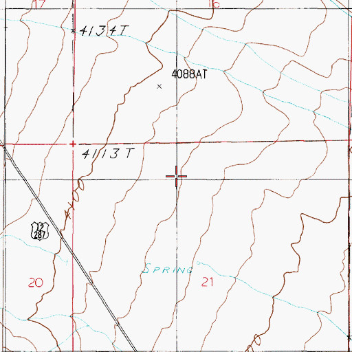 Topographic Map of 08N01E21BA__01 Spring, MT