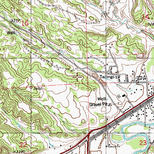 Topographic Map of 08N25E15DDDA01 Well, MT