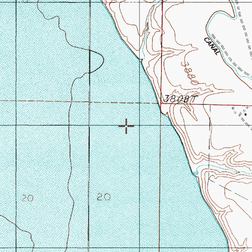 Topographic Map of 08N02E20AA__01 Well, MT