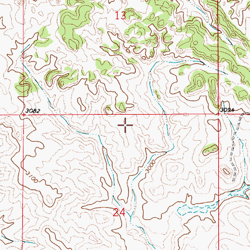 Topographic Map of 08N53E24BA__01 Well, MT