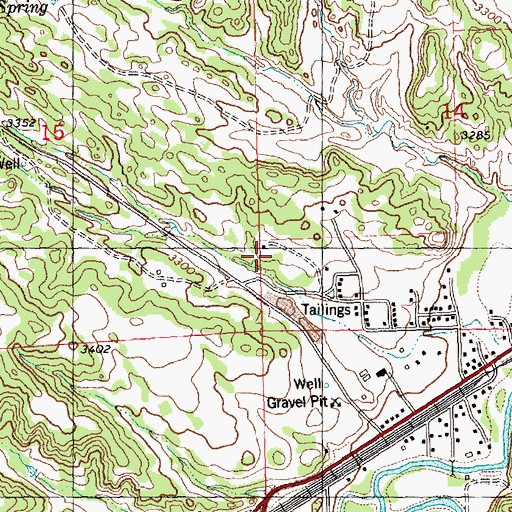 Topographic Map of 08N25E14CCBB01 Well, MT