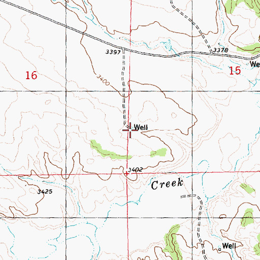 Topographic Map of 08N24E15CCBB01 Well, MT