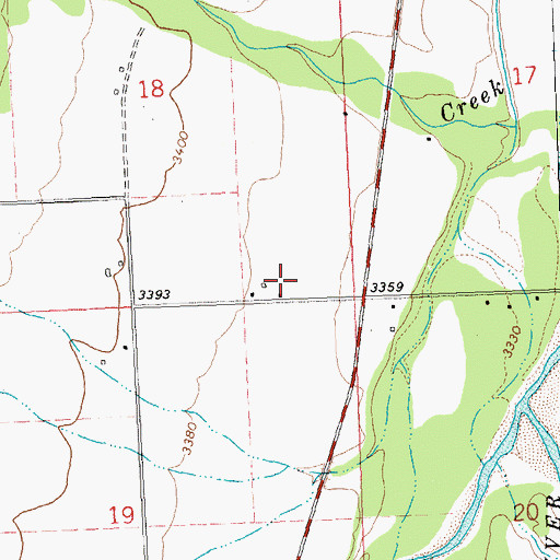 Topographic Map of 08N20W18DD__01 Well, MT
