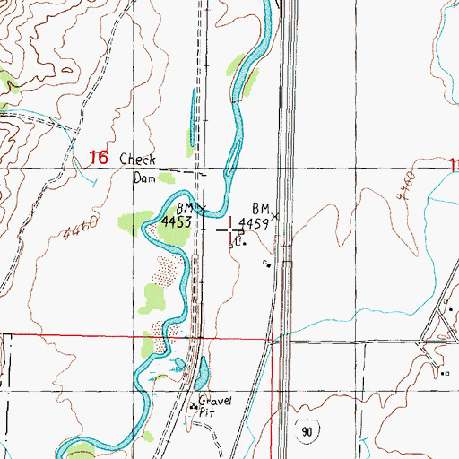 Topographic Map of 08N09W16DADC01 Well, MT