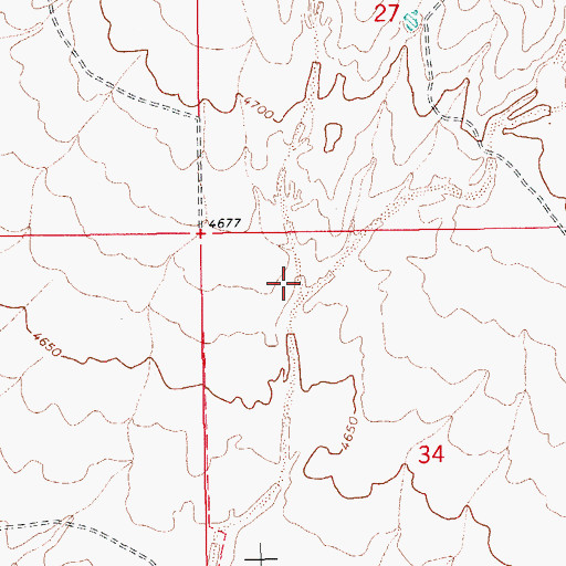Topographic Map of Mogul Draw, AZ