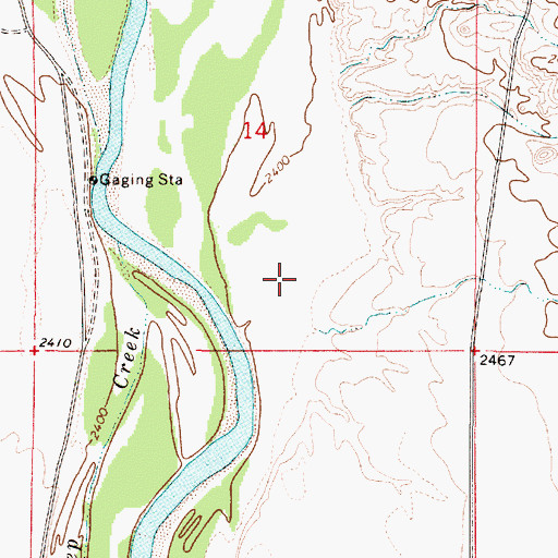 Topographic Map of 08N51E14DC__01 Well, MT