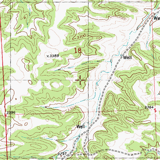 Topographic Map of 08N28E19BAAD01 Well, MT