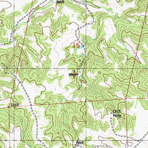 Topographic Map of 08N27E15DCBA01 Well, MT