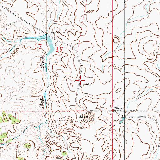 Topographic Map of 08N54E17A___01 Well, MT