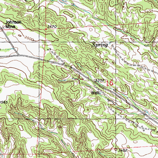 Topographic Map of 08N25E15BDCC01 Well, MT