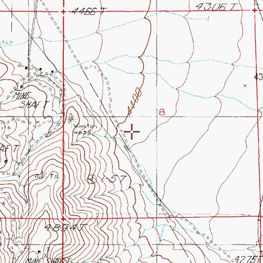 Topographic Map of 08N01E18CA__01 Well, MT