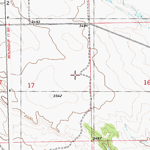 Topographic Map of 08N24E17ADDB01 Well, MT