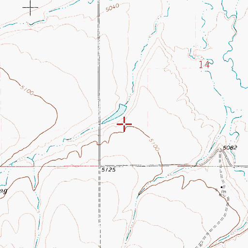 Topographic Map of 08N06E14CB__01 Well, MT