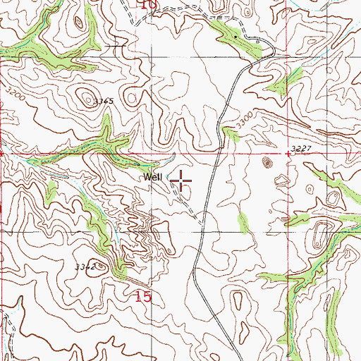 Topographic Map of 08N60E15ABB_01 Well, MT