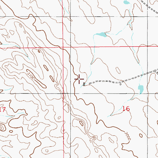 Topographic Map of 08N59E16BCAB01 Well, MT