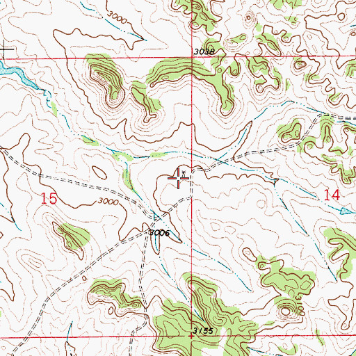 Topographic Map of 08N53E15ADDA01 Well, MT