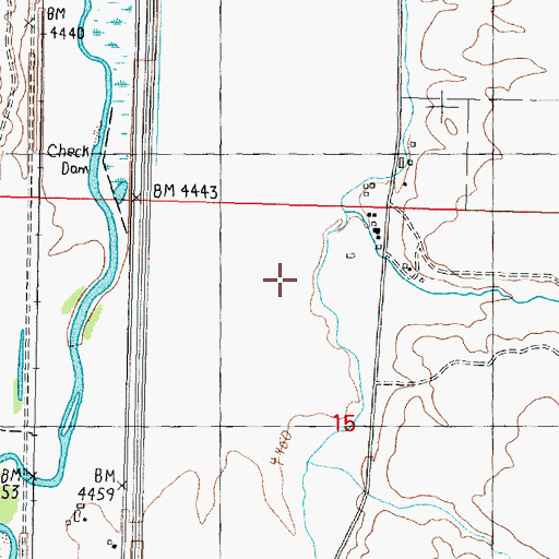 Topographic Map of 08N09W15BA__01 Well, MT