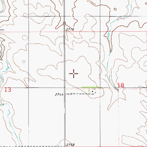 Topographic Map of 08N57E18BC__01 Well, MT