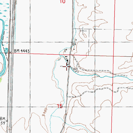Topographic Map of 08N09W15ABDB01 Well, MT