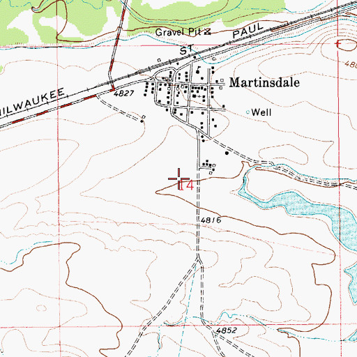 Topographic Map of 08N11E14____01 Well, MT
