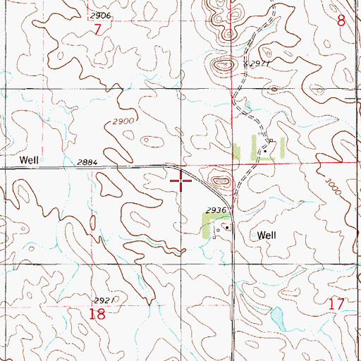Topographic Map of 08N59E18AA__01 Well, MT