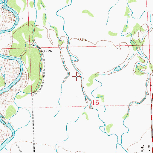Topographic Map of 08N20W16BADC01 Well, MT