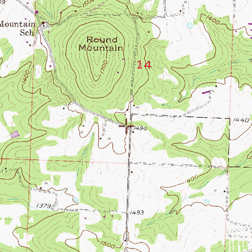 Topographic Map of Sydenham (historical), AR