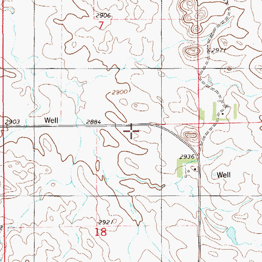 Topographic Map of 08N59E18AB__01 Well, MT