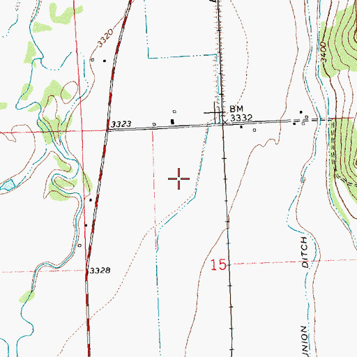 Topographic Map of 08N20W15BA__01 Well, MT