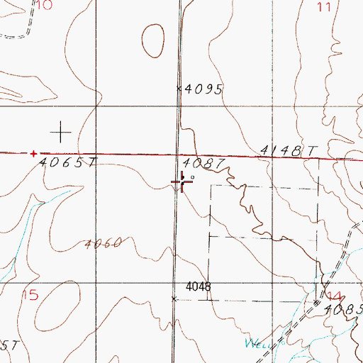 Topographic Map of 08N02E14BBBC01 Well, MT