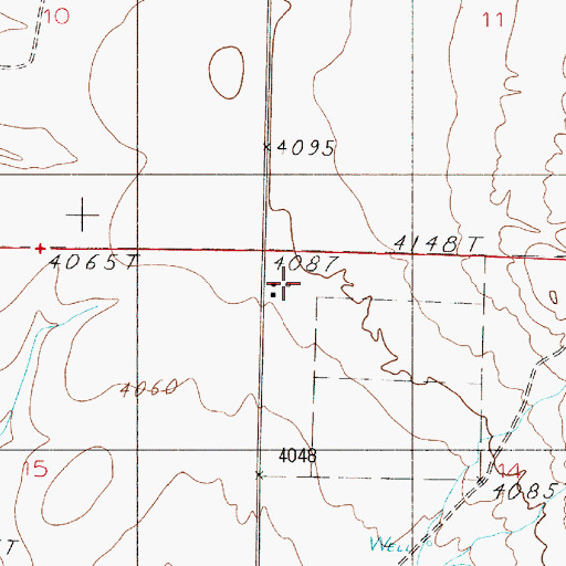 Topographic Map of 08N02E14BB__01 Well, MT