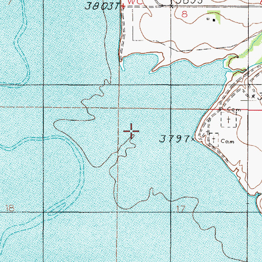 Topographic Map of 08N02E17BB__01 Well, MT