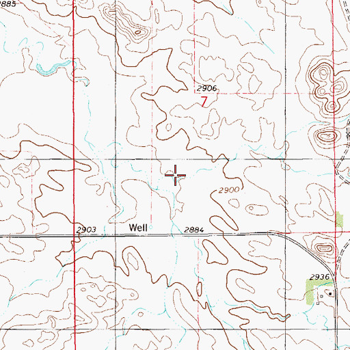 Topographic Map of 08N59E07CD__01 Well, MT
