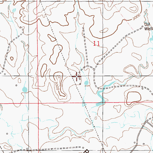 Topographic Map of 08N59E07DD__01 Well, MT