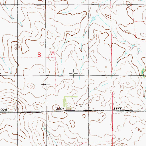 Topographic Map of 08N58E08DC__01 Well, MT