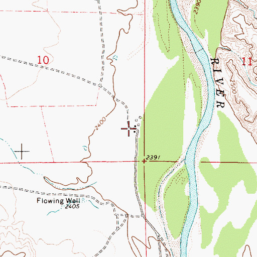 Topographic Map of 08N51E10DDAD01 Well, MT