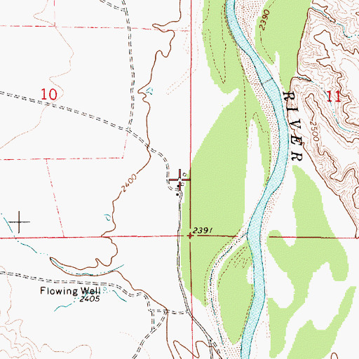 Topographic Map of 08N51E10DDAA01 Well, MT