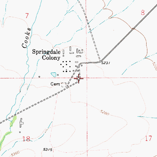 Topographic Map of 08N06E07DD__01 Well, MT