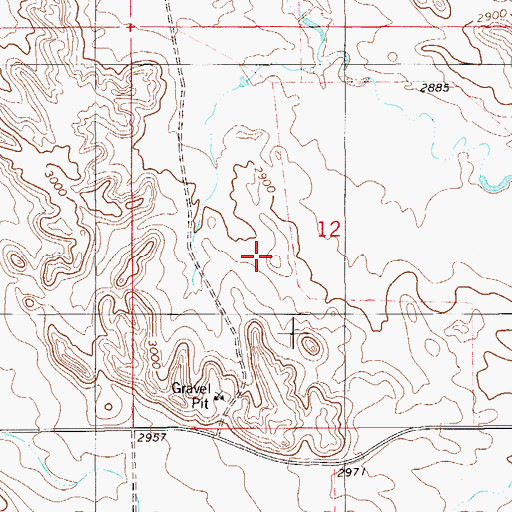 Topographic Map of 08N58E10DB__01 Well, MT