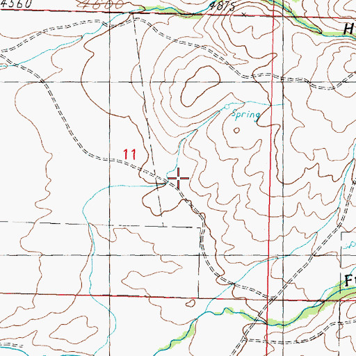 Topographic Map of 08N09W11DBA_01 Well, MT