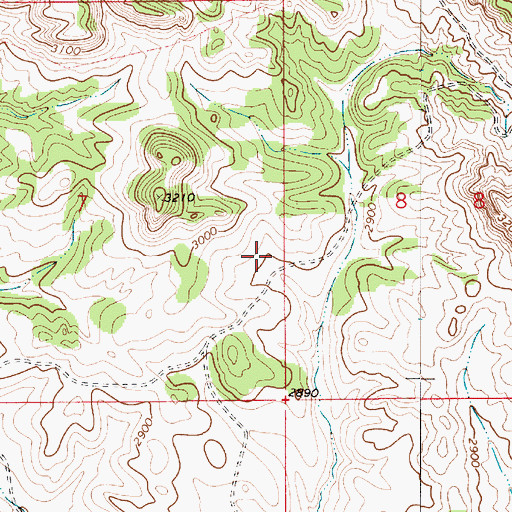 Topographic Map of 08N57E07DADA01 Well, MT