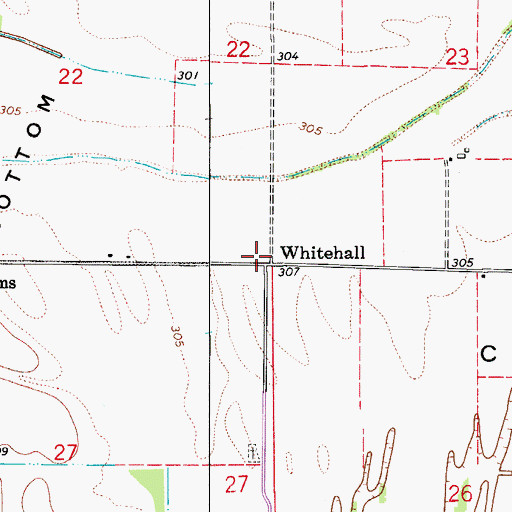 Topographic Map of White Hall School (historical), AR