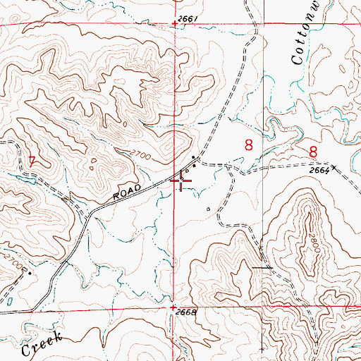 Topographic Map of 08N50E08CBBD01 Well, MT