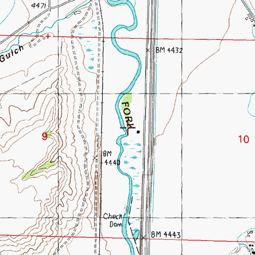 Topographic Map of 08N09W09ADDD01 Well, MT