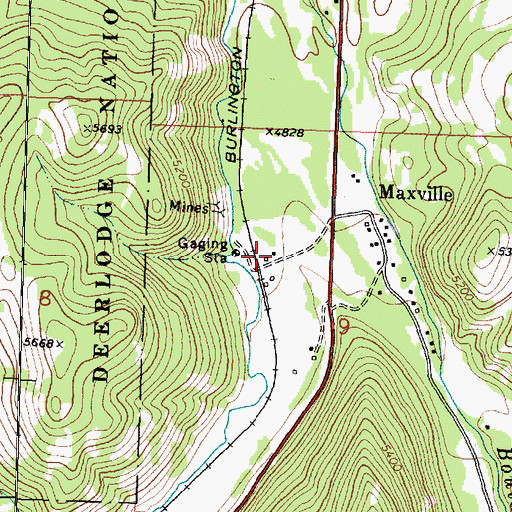 Topographic Map of 08N13W09BDBA01 Well, MT