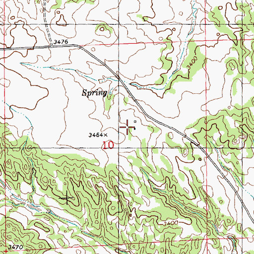 Topographic Map of 08N25E10ACDB02 Well, MT