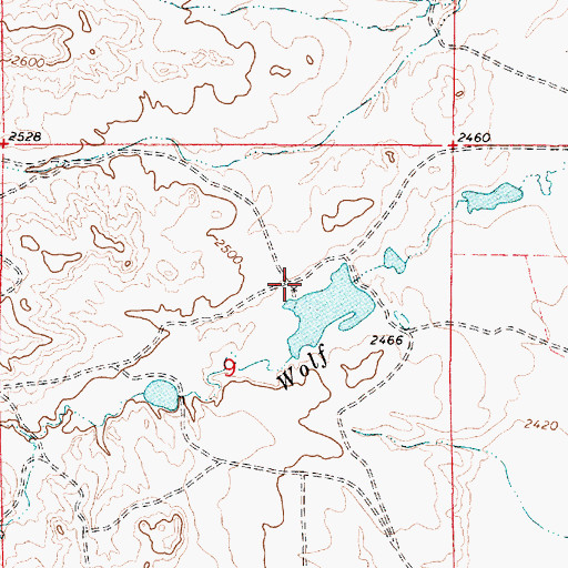 Topographic Map of 08N51E09ACAC01 Well, MT