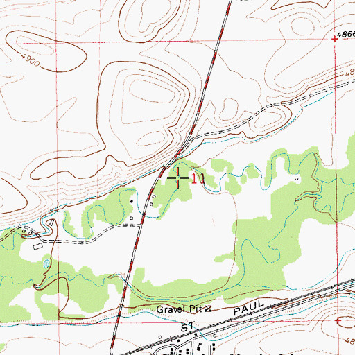 Topographic Map of 08N11E11____01 Well, MT